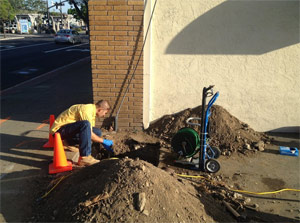 due to tree roots the damaged sewer line was fixed by our Daly City trenchless sewer repair team